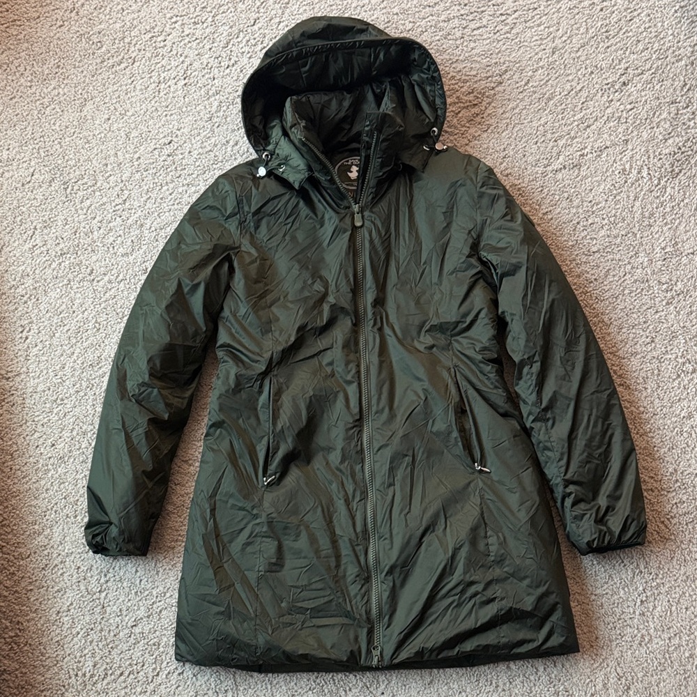 Save The Duck Rachel Women’s Hooded Puffer Jacket Olive Green Size S